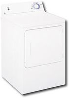 GE - 5.8 Cu. Ft. 2-Cycle Extra-Large Capacity Electric Dryer - White-on-White