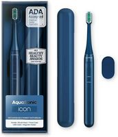 AquaSonic - Icon ADA-Accepted Rechargeable Toothbrush- Magnetic Holder & Slim Travel Case - 2 Bru...