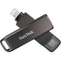 SanDisk - 128GB iXpand Phone Drive Luxe for iPhone Lightning and Type-C Devices - Black