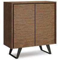 Simpli Home - Lowry Medium Storage Cabinet - Rustic Natural Aged Brown