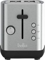 bella PRO - 2-Slice Toaster with Extra Wide Slots - Stainless Steel