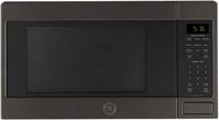 GE - 1.6 Cu. Ft. Countertop Microwave with Sensor Cooking and Defrost - Black Stainless Steel