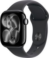 Apple Watch Series 11 (GPS+Cellular) 42mm Aluminum Case with Black Sport Band - M/L - Jet Black -...