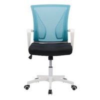 CorLiving - Workspace Mesh Back Office Chair - Teal and White