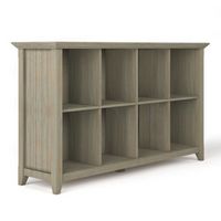 Simpli Home - Acadian 8 Cube Storage Sofa Table - Distressed Grey