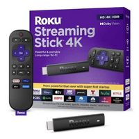 Roku - Streaming Stick 4K | Streaming Device with Voice Remote and Long-Range Wi-Fi - Black