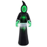 Costway - 8 FT Giant Halloween Inflatable Ghost Blow up Ghost Decoration with Built-in LED Lights...