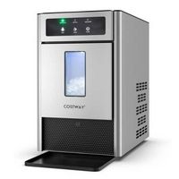 Costway - Countertop Nugget Ice Maker with Self-Cleaning Function Manual &amp; Auto Water Refill - Si...