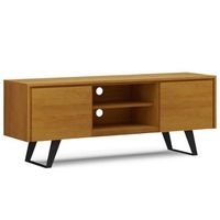 Simpli Home - Lowry TV Media Stand in Oak - Oak