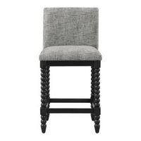 OSP Home Furnishings - ELIZA 26" Spindle Counter Stool - Graphite / Black