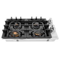 ZLINE - 30&quot; Gas Cooktop with 4 Gas Brass Burners and Porcelain Top - Black