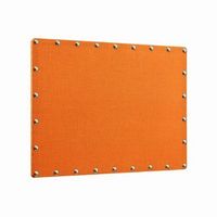 Linon Home Décor - Reis 24" x 36" Burlap Nailhead Bulletin Board - Orange