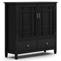 Simpli Home - Connaught Tall Storage Cabinet - Black