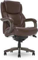 La-Z-Boy - Delano Big & Tall Bonded Leather Executive Chair - Chocolate Brown/Gray Wood