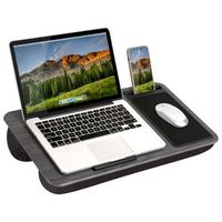 LapGear - Home Office Lap Desk (Fits up to 15" Laptop) - Gray Woodgrain