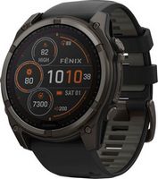 Garmin - fēnix 8 Solar Sapphire GPS Smartwatch 51mm Fiber-reinforced polymer - Carbon Gray DLC Ti...