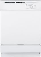 GE - 24&quot; Built-In Dishwasher - White on White