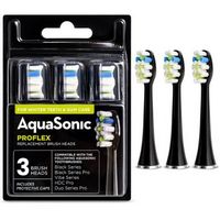 AquaSonic - ProFlex Brush Heads - 3 Pack - black