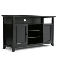 Simpli Home - Amherst TV Cabinet for Most TVs Up to 60&quot; - Rich Black
