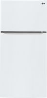 LG - 23.8 Cu. Ft. Top-Freezer Refrigerator with Ice Maker - Smooth White