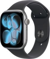 Apple Watch Series 11 (GPS) 46mm Space Gray Aluminum Case with Black Sport Band - M/L - Space Gra...