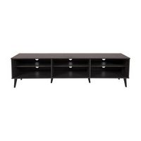 CorLiving - Cole Collection TV Stand with Open Cabinets for Most TVs up to 85" - Dark Gray