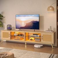 Suitable for Most 80'' Rattan TV Stand for TVs up to 85"