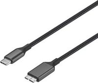 Insignia™ - 3.3 ft. USB-C to Micro-B Hard Drive Cable - Black