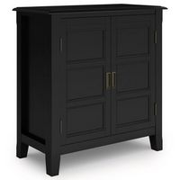 Simpli Home - Burlington Low Storage Cabinet - Black