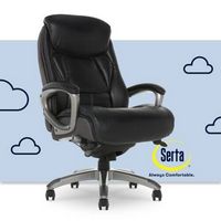 Serta - Lautner Executive Office Chair - Black with Gray Mesh