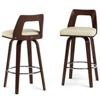 Simpli Home - Ellison Bentwood Bar Stool (Set of 2) - Cream