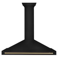 ZLINE - 48 inches - Convertible & Externally Vented - Wall Range Hood - Black stainless steel