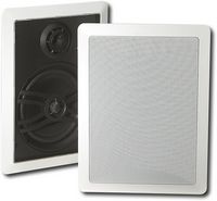 Yamaha - Natural Sound 6-1/2&quot; 3-Way In-Wall Speakers (Pair) - White