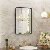 Bestier 36 x 24 Inches Bathroom Mirror Tempered Glass LED Vanity Mirror for Wall,Aluminum Alloy F...