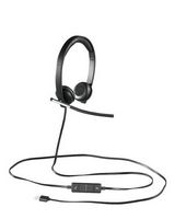 Logitech - H650e Stereo Wired On-ear Headset - Black