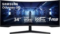 Samsung - 34” Odyssey G5 1000R Curved 1ms 165Hz QHD FreeSync Prem Gaming Monitor - Black