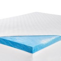 Serta - Soothing Cool 3-Inch Gel Memory Foam Mattress Topper Twin - Blue