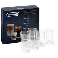 De'Longhi - 6 Piece Glass Set - 2 Cappuccino (9.1 fl. oz.), 2 Cold Brew (10.1 fl. oz.), and 2 The...