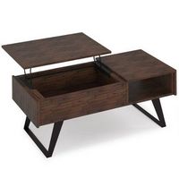 Simpli Home - Lowry Lift Top Coffee Table - Distressed Charcoal Brown