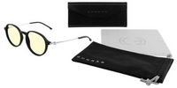 GUNNAR - Loop Computer Glasses with Blue Light Reduction, Amber Sun-Shift Lenses - Onyx Mercury