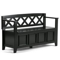 Simpli Home - Amherst Entryway Storage Bench - Black