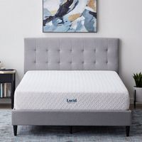 Lucid Comfort Collection - 10-inch Plush Memory Foam Mattress - Twin XL - White
