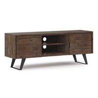 Simpli Home - Lowry TV Media Stand - Rustic Natural Aged Brown