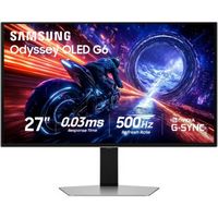 Samsung - 27" Odyssey OLED G6 (G60SF) QHD 500Hz 0.03ms GSync Compatible and FreeSync Prem Pro Gam...