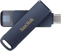 SanDisk - 256GB USB Flash Drive for iPhone Lightning and USB Type-C Metallic Sky - Blue