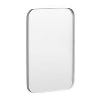 LOVMOR - 20 in. W x 30 in. H Tempered Glass Rounded Rectangle Framed Wall-Mounted Bathroom Vanity...