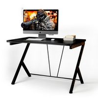 Costway - Gaming Desk Computer Desk PC Laptop Table Workstation Home Office Ergonomic New - Black