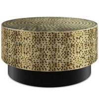 Simpli Home - Montrose Metal Coffee Table - Antique Gold /Black