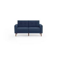 Burrow - Mid-Century Nomad Loveseat - Navy Blue