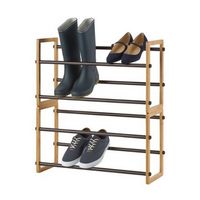 TRINITY - BASICS | 2-Tier Expandable Shoe Rack | 2-Pack | Bamboo - Natural